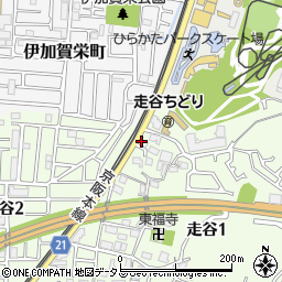 走谷自治会館周辺の地図
