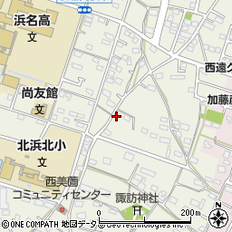 静岡県浜松市浜名区西美薗1848周辺の地図