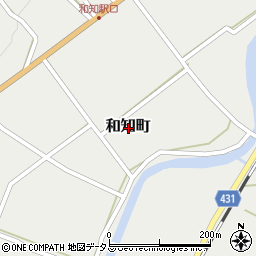 広島県三次市和知町周辺の地図
