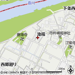 愛知県豊橋市下条西町池端3周辺の地図