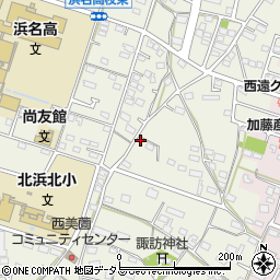 静岡県浜松市浜名区西美薗1848-7周辺の地図
