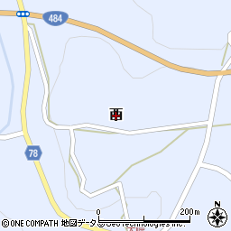 岡山県吉備中央町（加賀郡）西周辺の地図