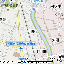 愛知県西尾市吉良町荻原川畑周辺の地図