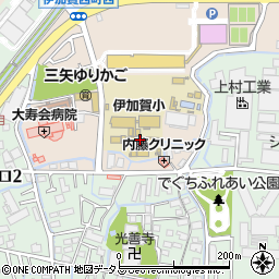 枚方市立伊加賀小学校周辺の地図