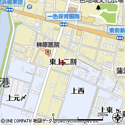 愛知県西尾市一色町一色東上二割周辺の地図