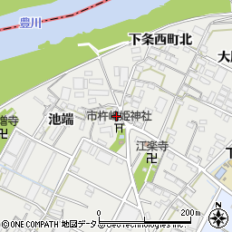 愛知県豊橋市下条西町池端22周辺の地図