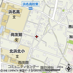 静岡県浜松市浜名区西美薗1890周辺の地図