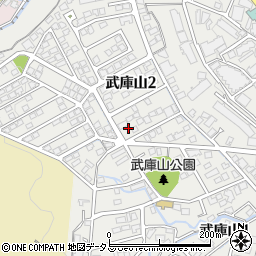兵庫県宝塚市武庫山周辺の地図