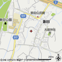 兵庫県姫路市兼田周辺の地図