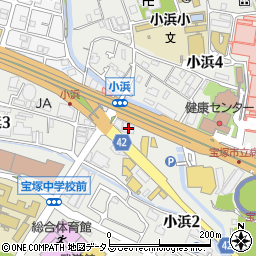 浜屋　宝塚店周辺の地図