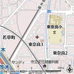 アミーユ茨木東奈良周辺の地図