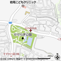 杜の街中央バス停周辺の地図