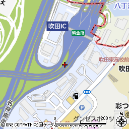 大阪府吹田市清水周辺の地図