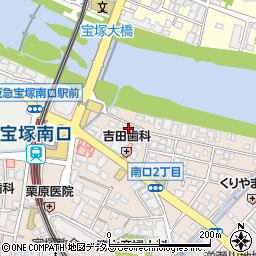 タイムズ宝塚南口２丁目第２駐車場周辺の地図