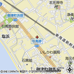 愛知県豊川市御津町御馬浜田周辺の地図
