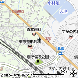 姫路別所郵便局周辺の地図
