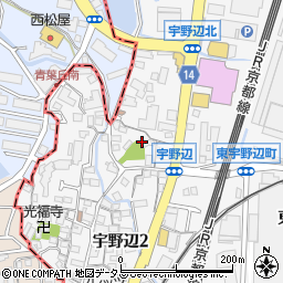 大阪府茨木市宇野辺周辺の地図