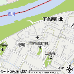 愛知県豊橋市下条西町池端25周辺の地図