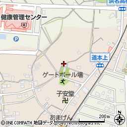 静岡県浜松市浜名区道本208周辺の地図