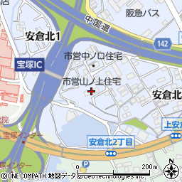 宝塚市営山ノ上住宅周辺の地図