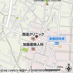 静岡県浜松市浜名区東美薗1553-39周辺の地図