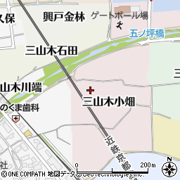 京都府京田辺市三山木小畑周辺の地図