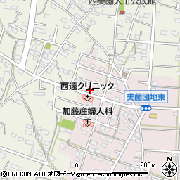 静岡県浜松市浜名区東美薗1553-38周辺の地図