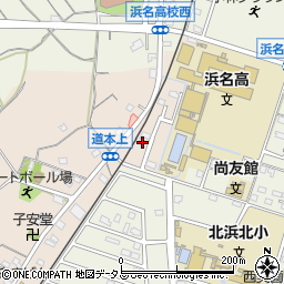 静岡県浜松市浜名区道本338周辺の地図