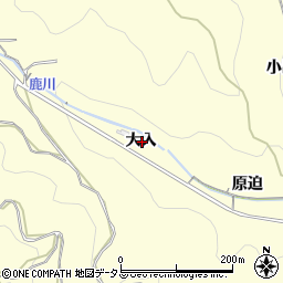 愛知県西尾市東幡豆町大入周辺の地図