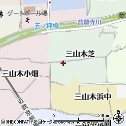 京都府京田辺市三山木芝周辺の地図