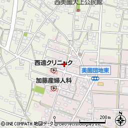 静岡県浜松市浜名区東美薗1553-35周辺の地図