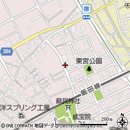 愛知県豊川市篠束町周辺の地図