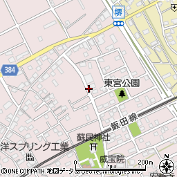 愛知県豊川市篠束町周辺の地図