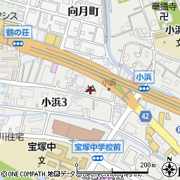 兵庫六甲農業協同組合中地域事業本部宝塚資産管理センター周辺の地図