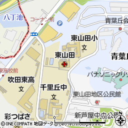 東山田周辺の地図