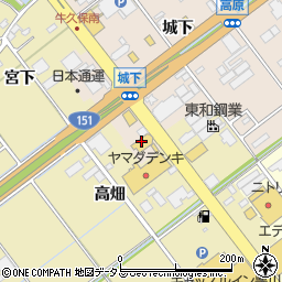 愛知トヨタ自動車牛久保店周辺の地図