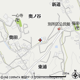 京都府和束町（相楽郡）別所（奥ノ谷）周辺の地図