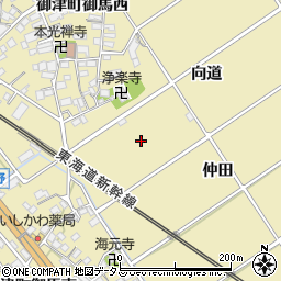 愛知県豊川市御津町御馬周辺の地図