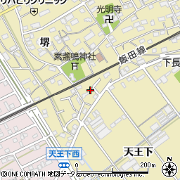 愛知県豊川市下長山町堺122周辺の地図