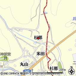 愛知県西尾市東幡豆町杉那周辺の地図