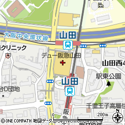 タリーズコーヒーＤｅｗ阪急山田店周辺の地図