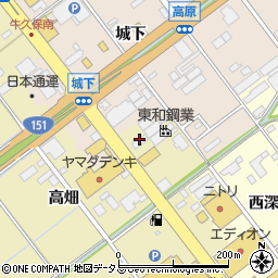 ワンラブ豊橋豊川通店周辺の地図