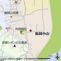 京都府京田辺市飯岡小山周辺の地図