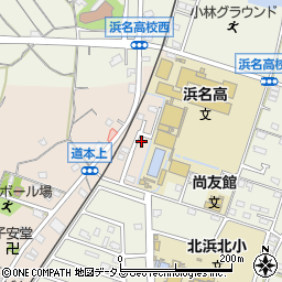 静岡県浜松市浜名区道本344周辺の地図