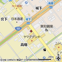 愛知県豊川市牛久保町城下79-1周辺の地図
