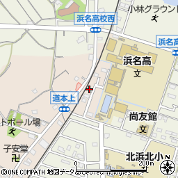 静岡県浜松市浜名区道本345周辺の地図
