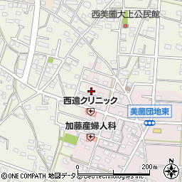 静岡県浜松市浜名区東美薗1553-28周辺の地図