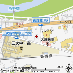 ウォンツ薬局三次店周辺の地図