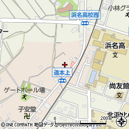 静岡県浜松市浜名区道本202周辺の地図