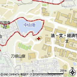 大阪大学待兼山会館周辺の地図